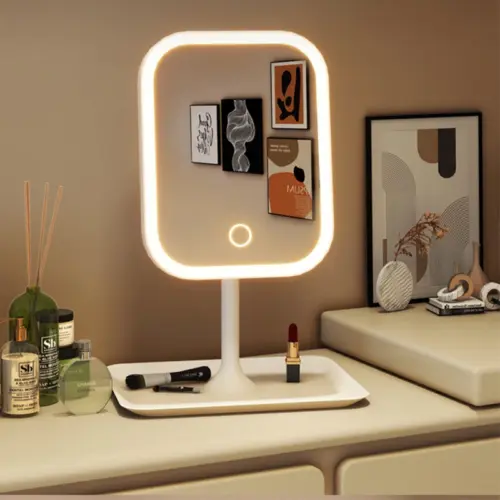 Modern LED Makeup Mirror with 3 Colour Light & Touch Control for Vanity