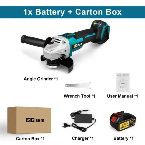 125mm Brushless Angle Grinder Variable Speed M14 for Makita 18V Battery No Blade